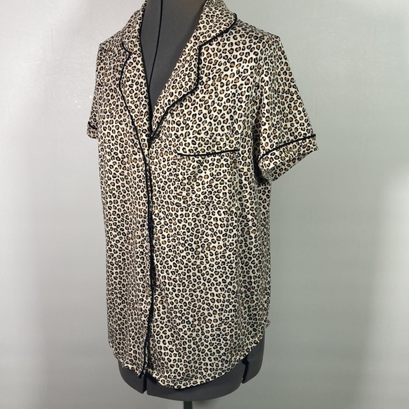 Secret Treasures Animal Print PJ Set Soft Elastic Waist Side Pockets Size M - Picture 3 of 8